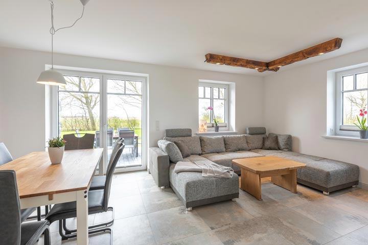 Ferienhaus mit gemütlicher Sofaecke