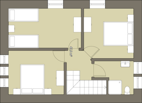 Ferienhaus mit drei Schlafzimmern